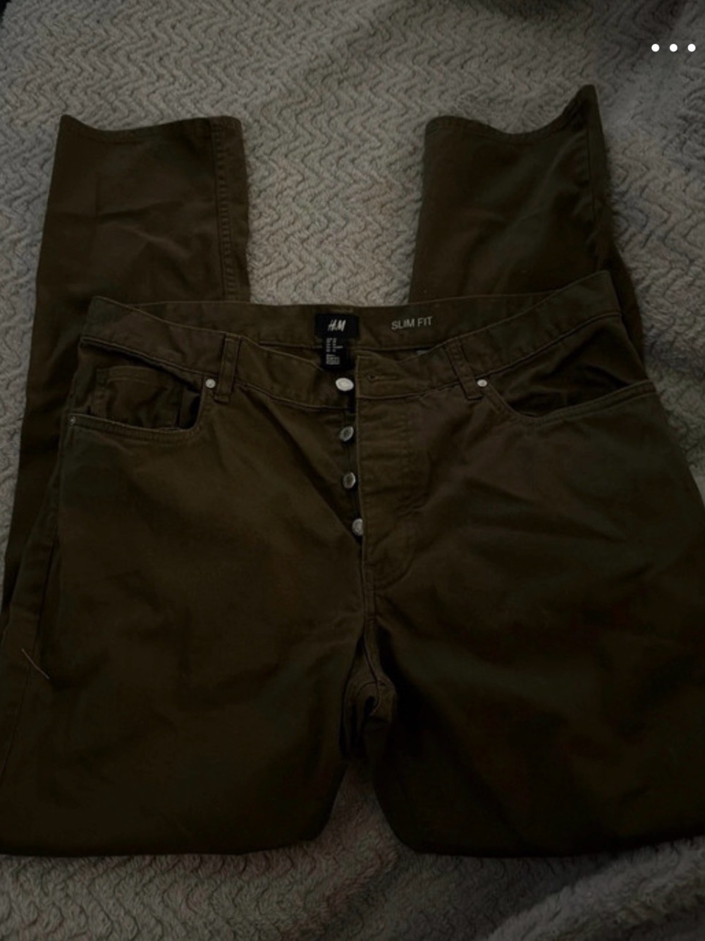 H&M Women Skinny Jeans Olive Green